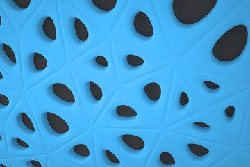 Minimalist organic abstract background. Natural cyberpunk structure. Three-dimensional render visualization of microscopic shapes.
