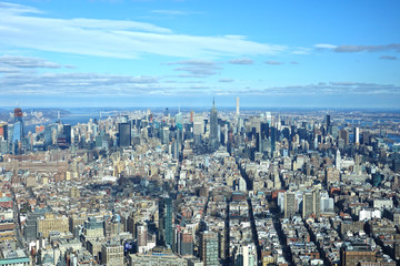 Manhattan buildings from above