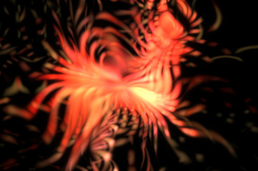 Light particle trails. Light explosion star with glowing particles and lines. Beautiful moving abstract rays background.