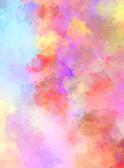 Artistic abstract background. Texture painted wallpaper. Creative illustration with strokes of paint. Brush pattern painting.