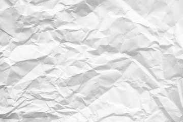 White crumpled paper abstract background texture
