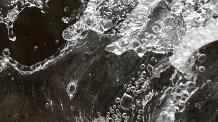 water flowing into the water