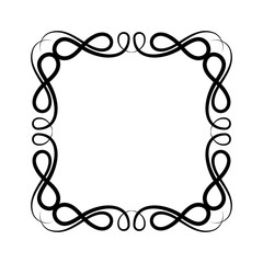 isolated black ornament frame design of Decorative element theme Vector illustration