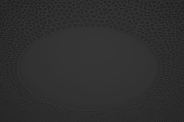 Minimalist organic abstract background. Natural black and white cyberpunk structure. Three-dimensional render visualization of microscopic shapes.