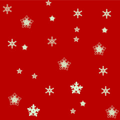 Christmas background with snowflakes seamless pattern