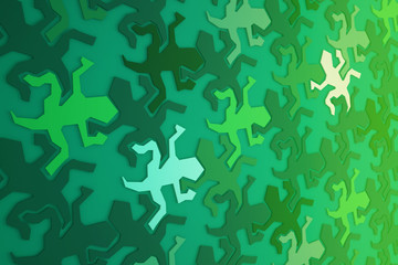 Colorful abstract puzzle pattern texture. Background close up. 3d illustration.