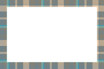 Vintage frame vector. Scottish border pattern retro style. Tartan plaid ornament.