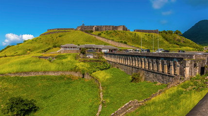 A view across Brimstone Hill Fort in St Kitts
