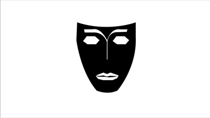 black and white mask