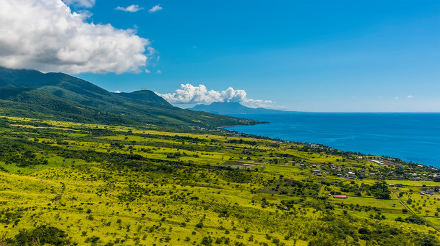 A view south from Brimstone Hill Fort in St Kitts