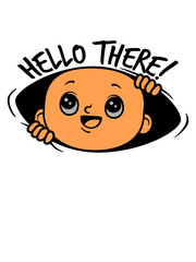 Hello There Baby Süßes Kaiserschnitt Lustig klein 