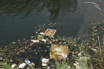 garbage in the water