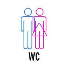 WC with male and female icon