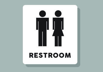 Male and female restroom sign vector
