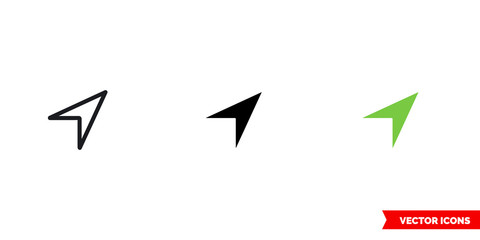 Find me icon of 3 types color, black and white, outline. Isolated vector sign symbol.