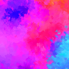 Wall art. Unique and creative illustration. Brush stroked painting. Abstract background of colorful brush strokes. Brushed vibrant wallpaper. Painted artistic creation.