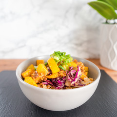 Healthy Vegan Buddha Bowl with Fresh Ingredients