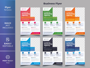 Business Flyer Corporate Flyer Template Geometric shape, abstract business flyer, vector template design, vector illustration template in A4 size