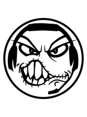 Design Logo Gamer Gesicht Kopfhörer Clipart