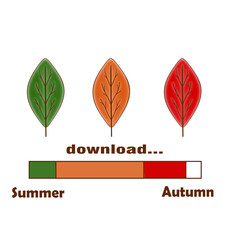 Indicator of color from three different colors leaves. Download the autumn. Summer ends and autumn begins. The idea is in the picture.