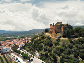 Fototapeta na wymiar Aerial view Montesa castle. Spain