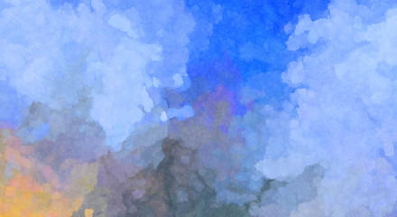 Watercolor painted background. Abstract Illustration wallpaper. Brush stroked painting. 2D Illustration.