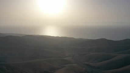 horizon with its mountains colors and shapes