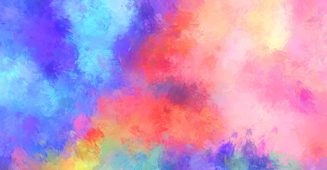 Artistic vibrant and colorful wallpaper.Brushed Painted Abstract Background. Brush stroked painting.