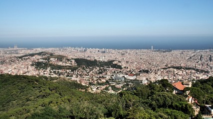 Fototapeta premium aerial view of barcelona spain