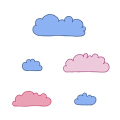 Obraz premium Hand drawn clouds
