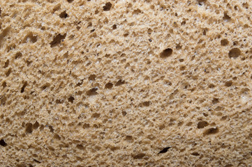 Texture of crumb of rye-wheat freshly baked bread
