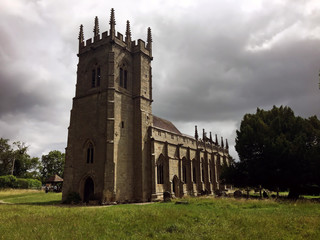 Fototapeta premium A view of Battlefields Church in North Shropshire