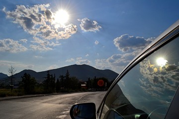 Road through the Crimean mountains to the coast.