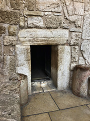 The entrance to the Church of the Nativity in Bethlehem