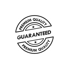 Premium quality product stamp logo design template isolated on white background