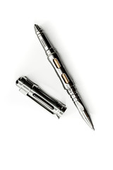 Titanium Tactical Ballpoint Pen on white background