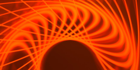 Neon colorful abstract design of light waves. Digital background with neon light glowing effect. Bright rays wallpaper.