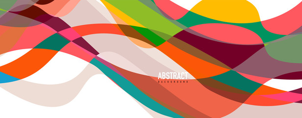 Fluid wave colorful abstract background. Dynamic colorful vibrant vector design