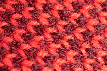 Red texture textile background with pattern