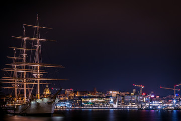 Fototapeta na wymiar stockholm by night