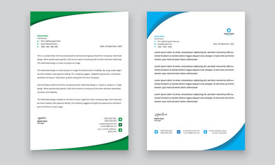 Simple creative modern letter head templates for your project design, Vector illustration.