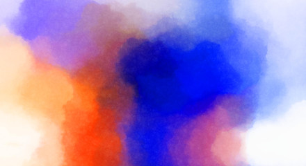 Watercolor painted background. Abstract Illustration wallpaper. Brush stroked painting. 2D Illustration.