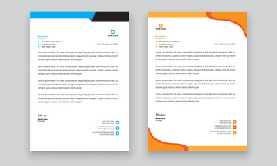 Simple creative modern letter head templates for your project design, Vector illustration.