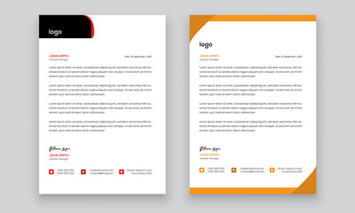 Simple creative modern letter head templates for your project design, Vector illustration.