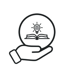 hand holding a book sign