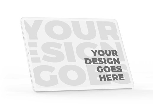 Highly Detailed White Clay Tablet Mockup