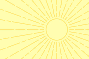 Fototapeta premium Vector background with sun and shining rays, sunburst. Retro style backdrop