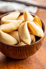 Chinese lucky cookies. Fortune cookies.