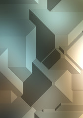 Polygonal background. Colorful wallpaper with geometric design. Digital 3d illustration.