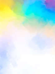 Abstract texture. Expressive handmade watercolors on surface. Watercolor brushstrokes. Modern art. Multi color backdrop. Contemporary wall art. Colorful backdrop. 2d illustration.